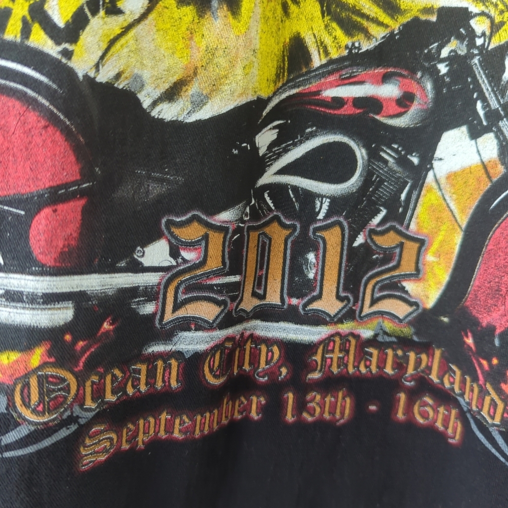 Ocean City Maryland Rally Week 2012 Black Sleeveless Shirt Size 2XL - Picture 3 of 9